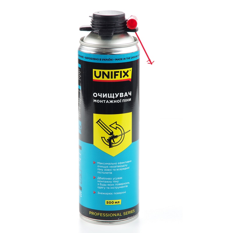 Фото Очищувач монтажної піни 500мл UNIFIX