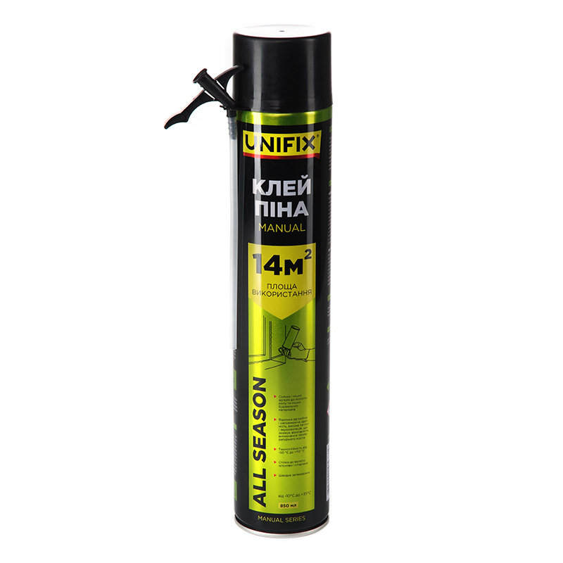 Фото Клей-піна монтажна ручна 850мл 14м² UNIFIX