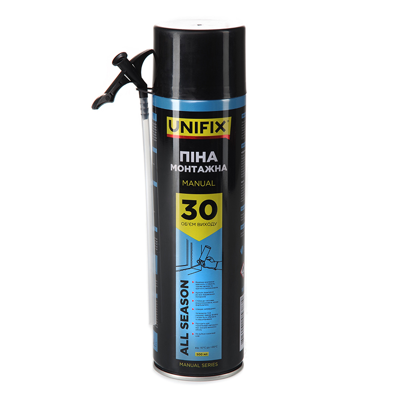 Фото Піна ручна Всесезонна 30л 500мл UNIFIX
