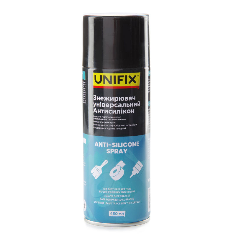 Фото Знежирювач універсальний Антисилікон 450мл UNIFIX